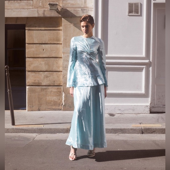 New! Aje. Moonglade Pierced Top in Spearmint Blue 🩵 size 10 NWT! - Picture 9 of 16